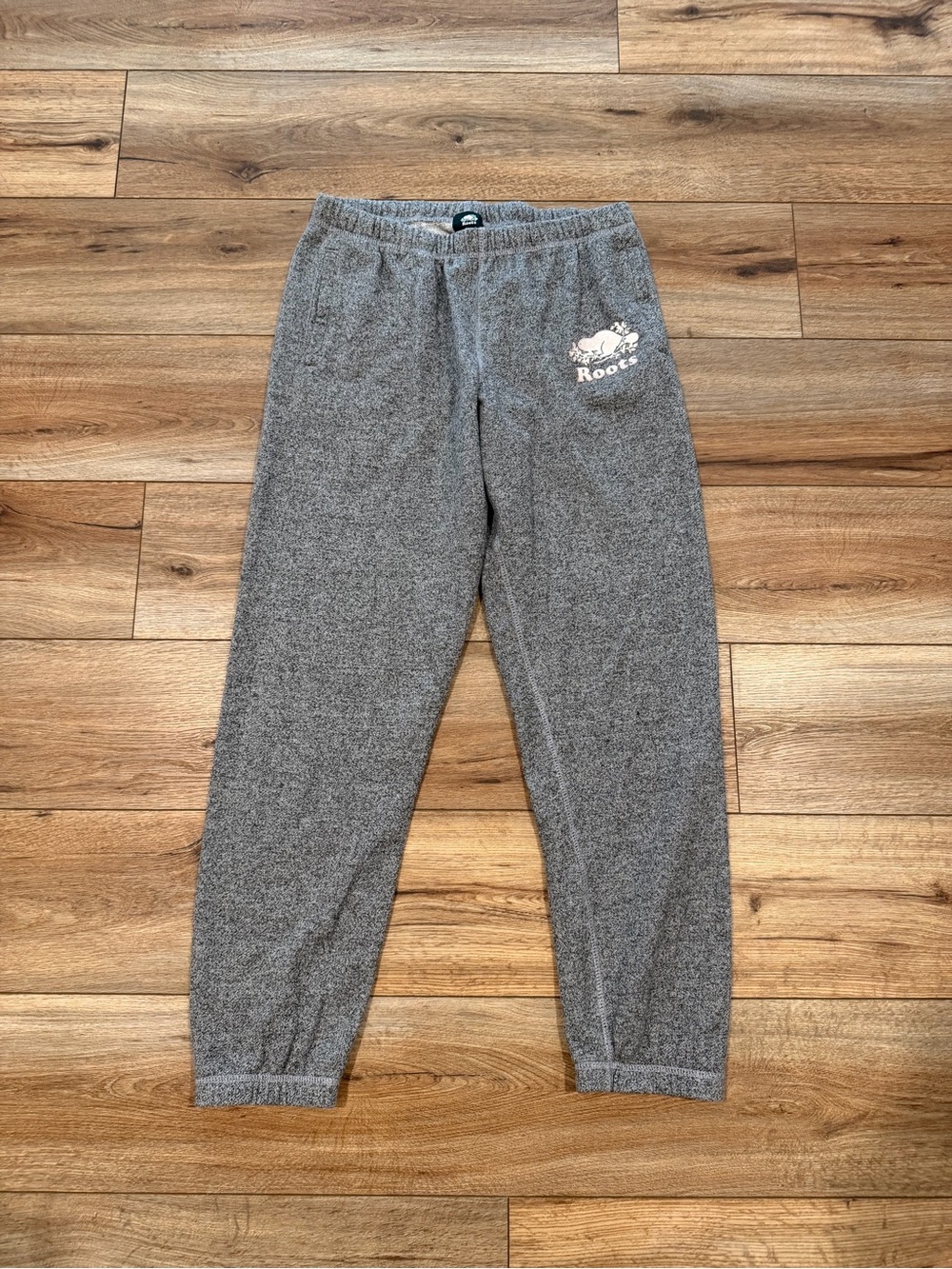 Roots Gray Draw String Waist Band Jogger Sweatpants Size Medium